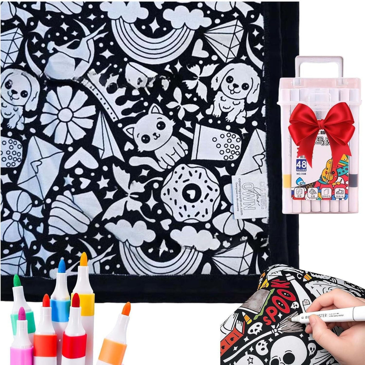 DIY Coloring Blanket With Markers My Modern Mart