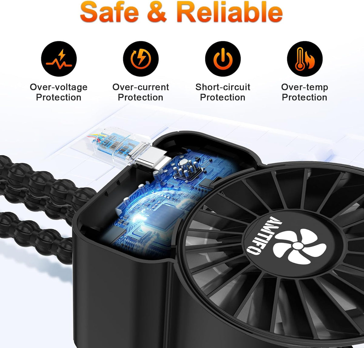 Clip-On Stroller Fan – Rechargeable Portable Baby Fan with Bladeless Design