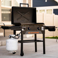 Blackstone 28" Outdoor Griddle with Built-in Hood & Caster Wheels – Black