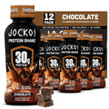 Jocko Fuel High Protein Shake – Chocolate, 12 fl oz, 12-Pack | 30g Grass Fed Protein