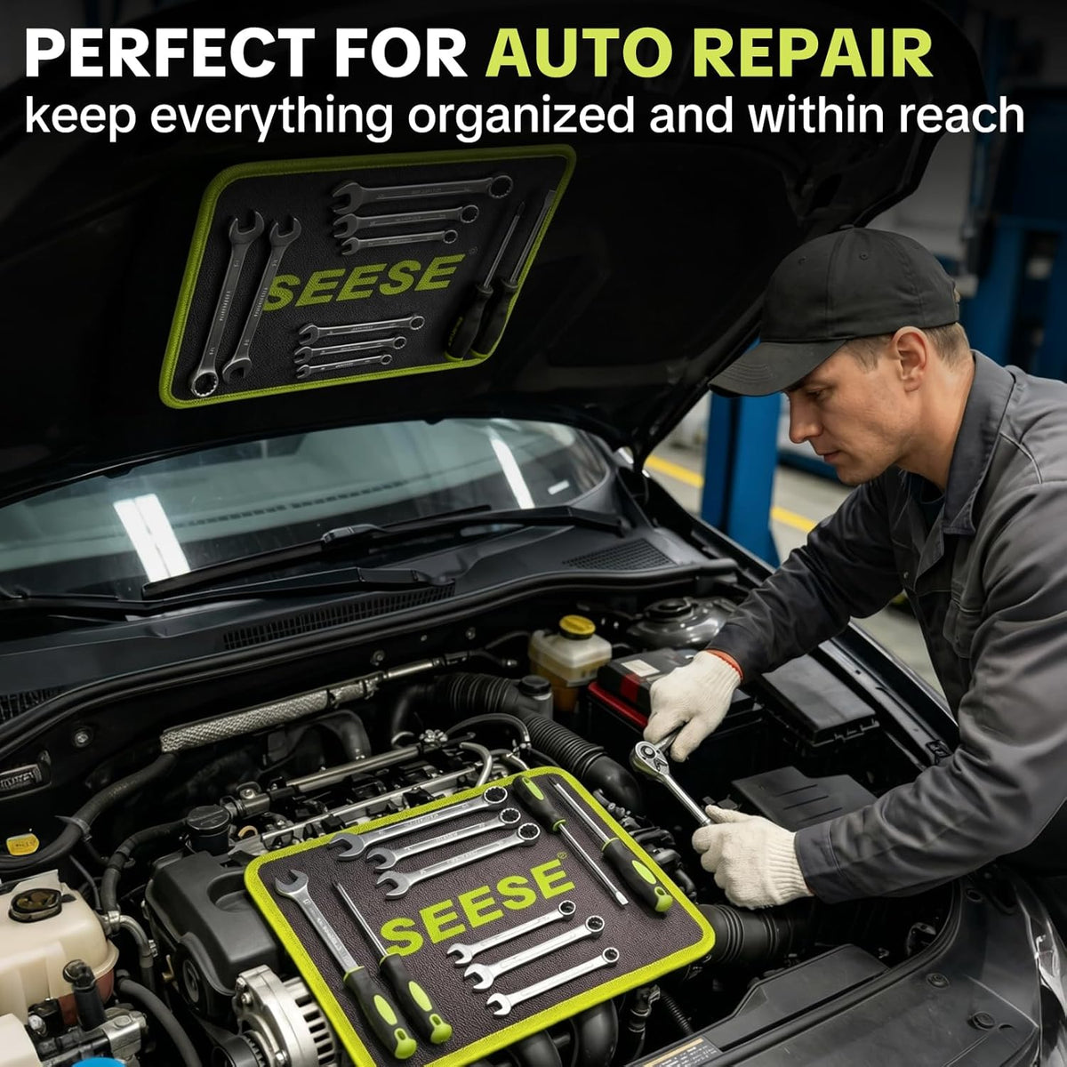 Magnetic Tool Mat 83 Magnets – Screw Holder for Car Repair
