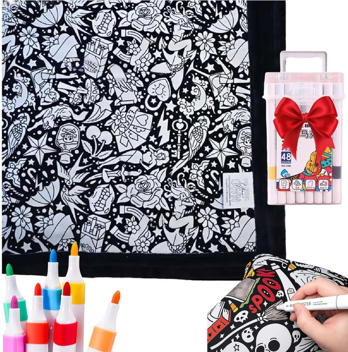 DIY Coloring Blanket With Markers My Modern Mart