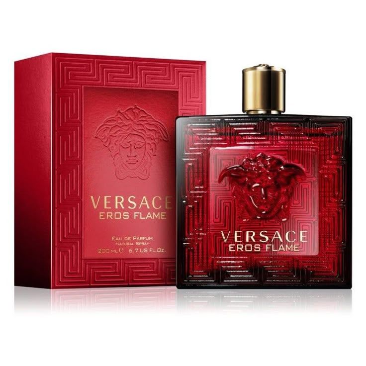 Versace Eros Flame EDP 100ml Spray | Spicy Woody Cologne for Men, 3.4 oz