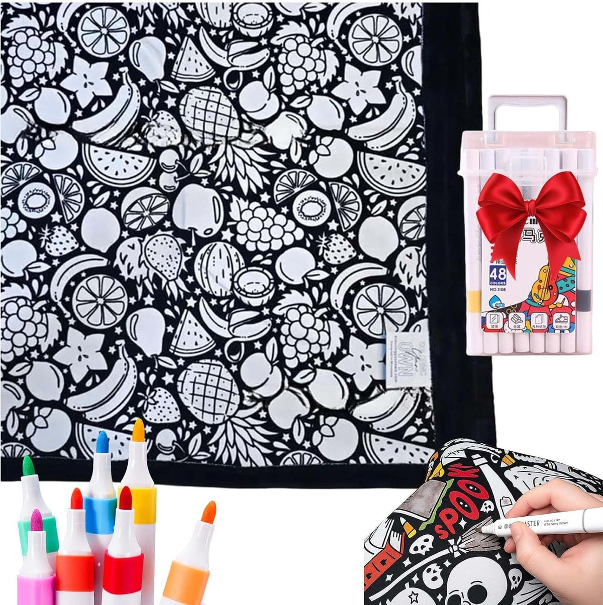 DIY Coloring Blanket With Markers My Modern Mart