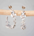 Female Solid Color Casual Retro Flower Earrings