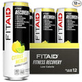 FITAID Recovery Blend, BCAAs, Vitamin B6, B12, Glucosamine, Electrolytes, 100% Clean, Paleo, B-Complex, Citrus Medley, No Sucralose, 12-oz. cans (Pack of 12)