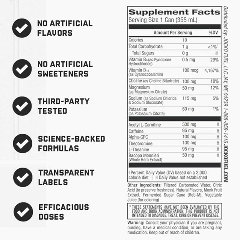 Jocko GO Energy Drink (Afterburner Orange) - Keto, Vitamin B12, Vitamin B6, Electrolytes, L Theanine, Magnesium- Energy Boost, Sugar Free Nootropic Monk Fruit Blend - 12 Pack