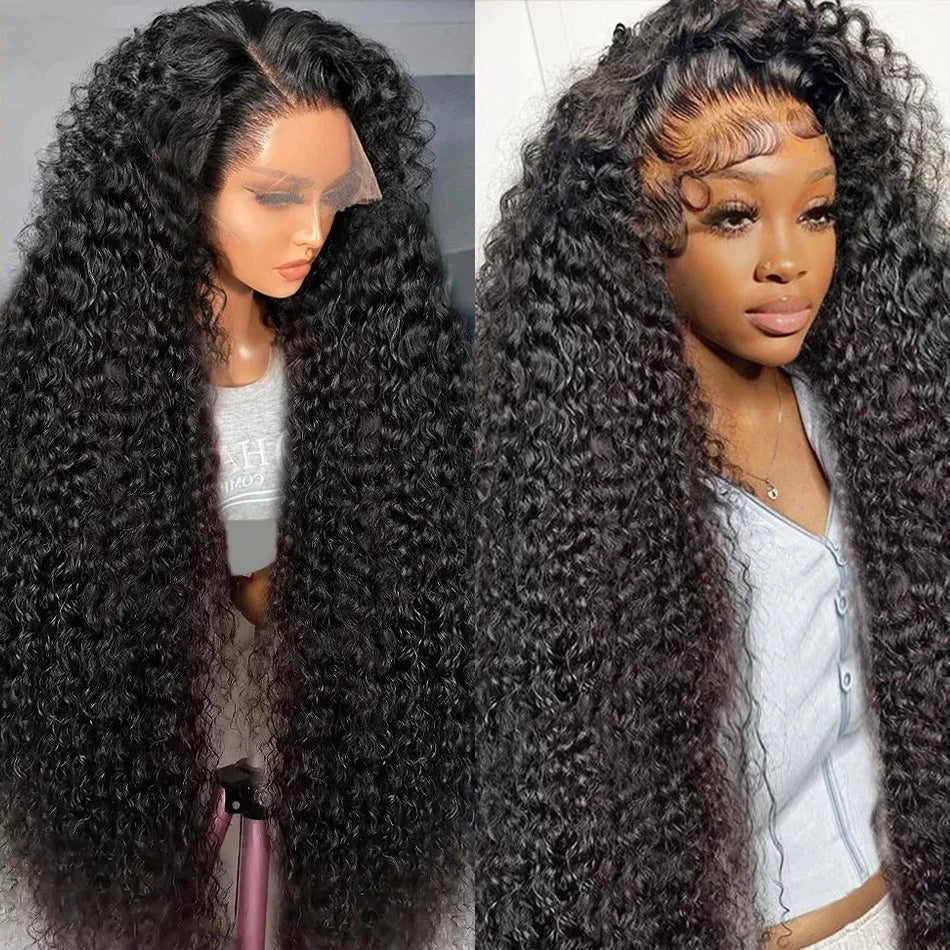 Wigs & Hair Care collection featuring HD Deep Wave Curly Lace Front Hair Wig