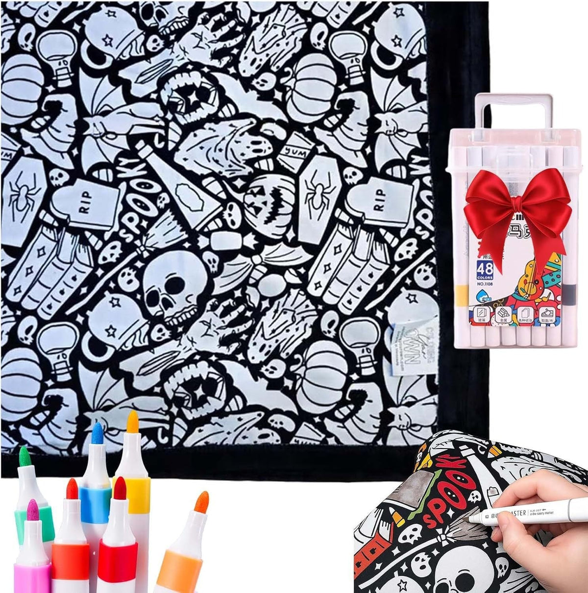 DIY Coloring Blanket With Markers My Modern Mart