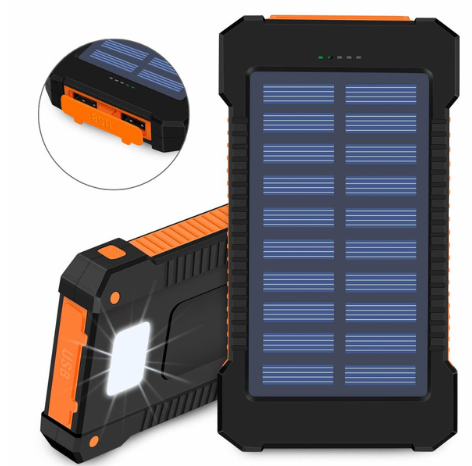 Solar Power Bank 49800mAh – Wireless Charging & Flashlight