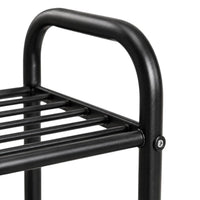 3-Tier Freestanding Metal Shoe Rack, Black, 65 x 28 x 50 cm