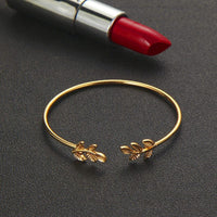 Bohemia Leaf Knot Hand Cuff Link Chain Charm Bracelet