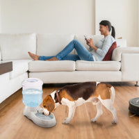 3.5L 1Gal Pet Water Dispenser Self-Dispensing Gravity Pets Water Feeder Automatic Pet Waterer Cat Dog