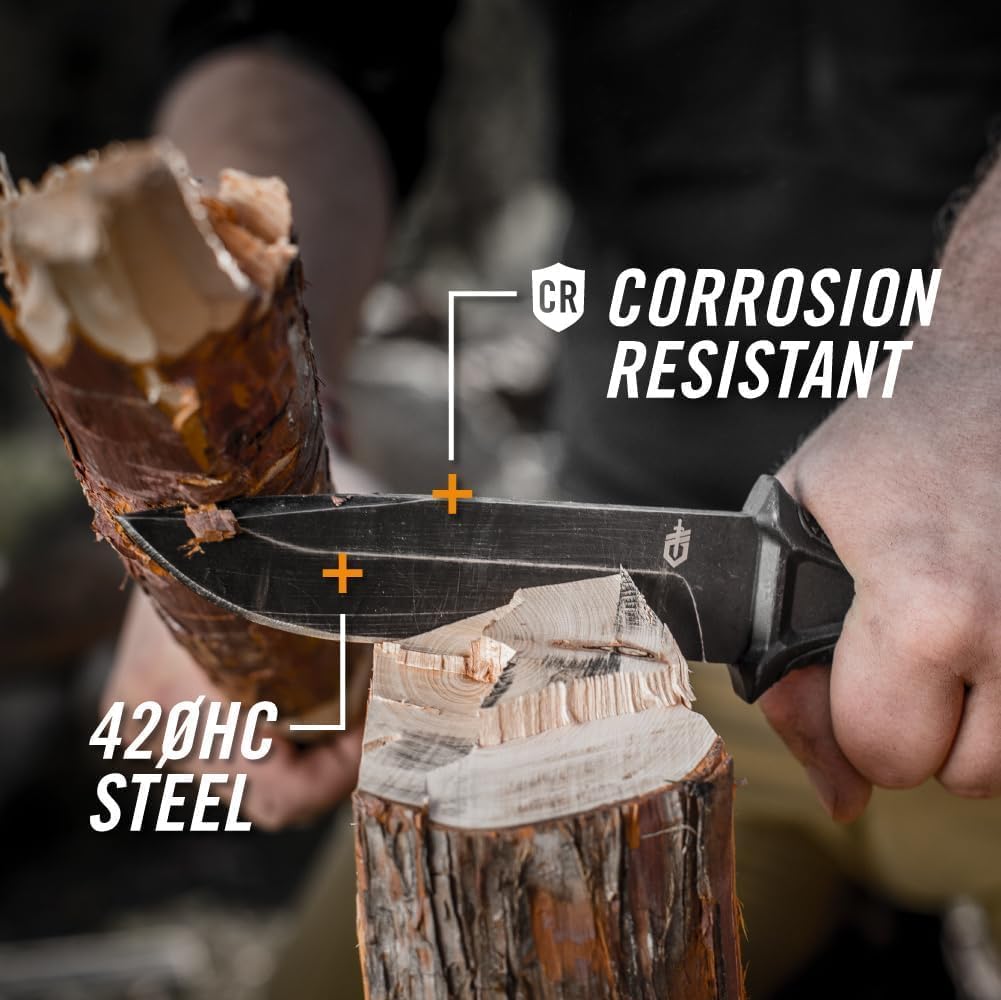 Gerber StrongArm Fixed Blade Survival Knife – Black