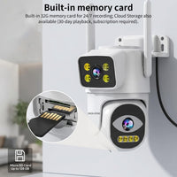 4G Security Camera Outdoor | Dual Lens PTZ with Color Night Vision & 2.5K HD