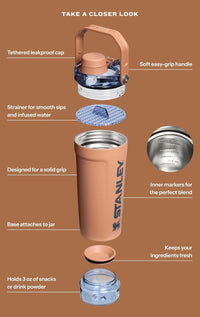 Insulated Stainless Steel Protein Shaker Bottle – Leakproof