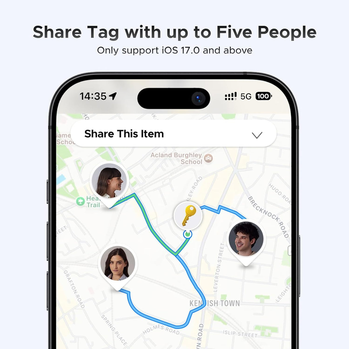 Bluetooth Tracker Tag 4-Pack – Works with Apple Find My, Key & Wallet Finder