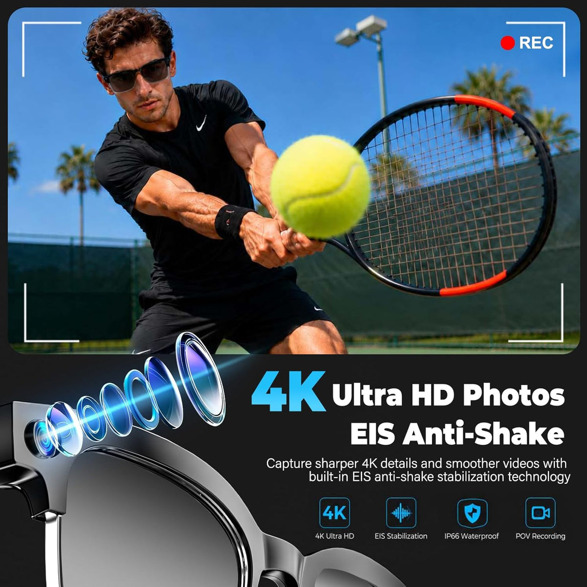Smart Glasses with Camera | 4K Video, Open-Ear Audio & AI Translation