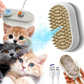 Steam Pet Grooming Brush – Rechargeable Deshedding Comb