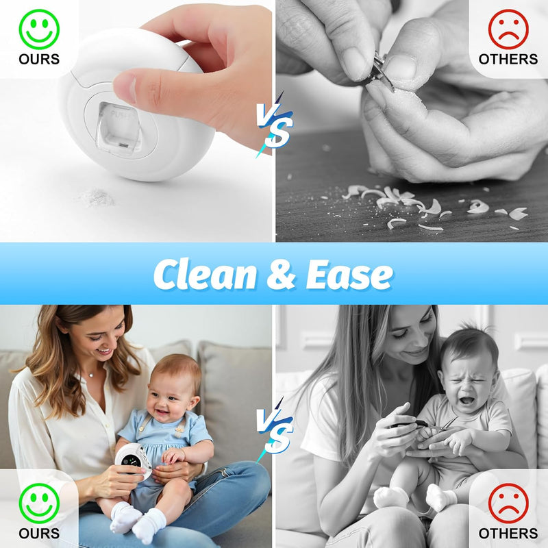 Electric Nail Clipper & Trimmer – Safe Baby & Adult Nail Grinder with LED