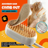 Steam Pet Grooming Brush – Rechargeable Deshedding Comb