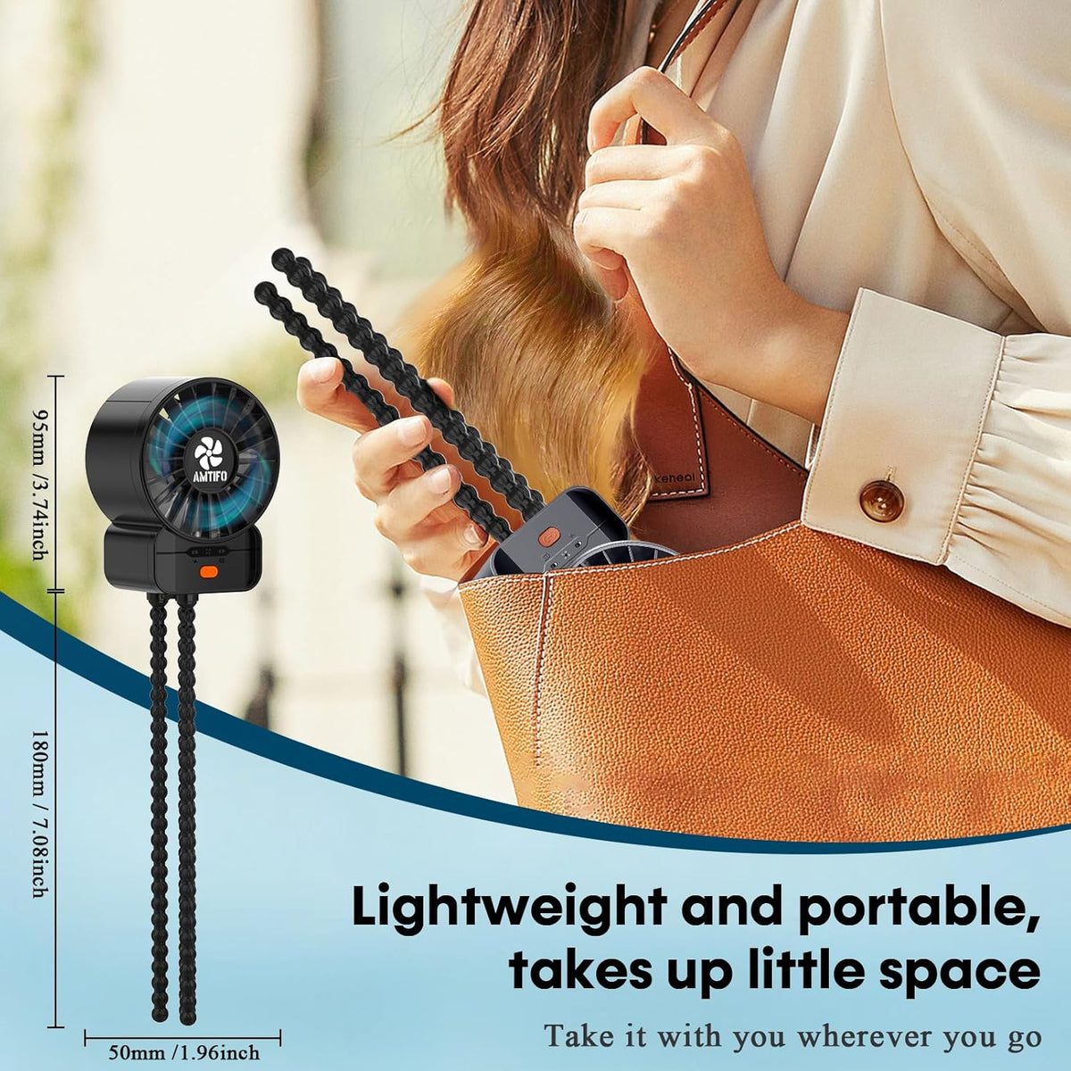 Clip-On Stroller Fan – Rechargeable Portable Baby Fan with Bladeless Design