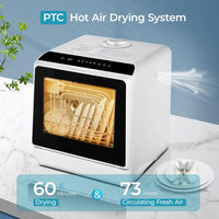 Portable Countertop Dishwasher – 6 Programs 5L No Install