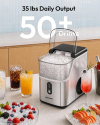 Nugget Ice Maker Countertop – Pebble Ice 35 lbs/Day