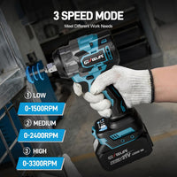 Cordless Impact Wrench 1/2" – 650Nm 2 Batteries & Sockets