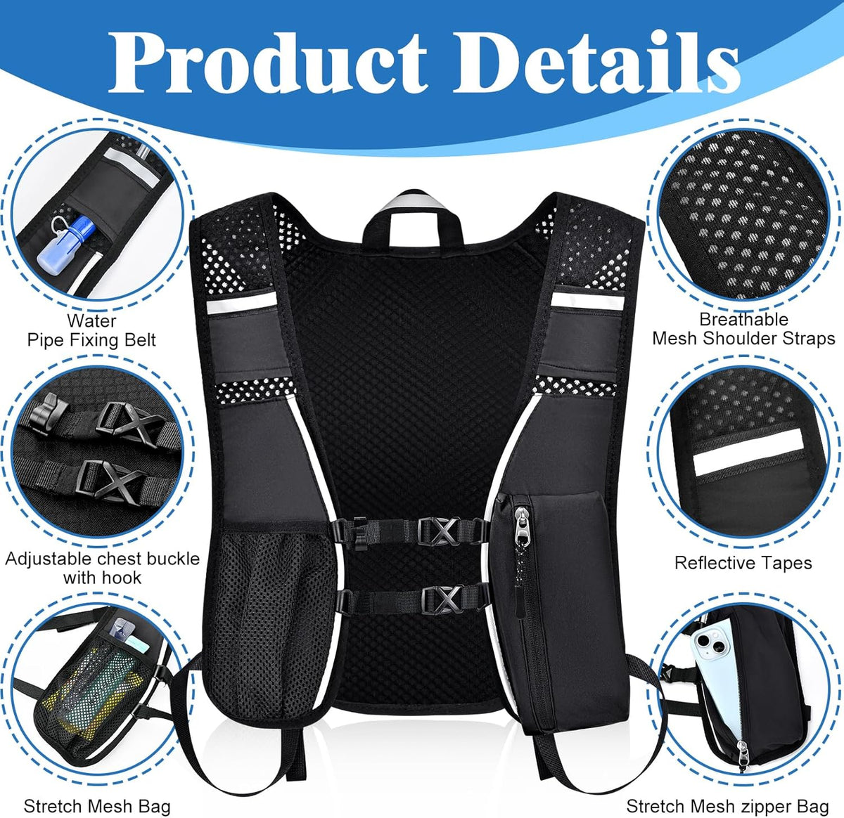 Lightweight Running Hydration Vest – Breathable Trail Pack