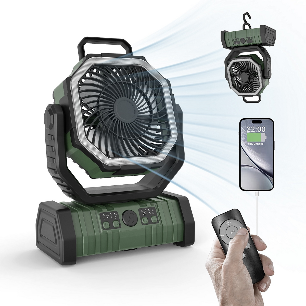 Outdoor Household Power Bank LED Light Camping Fan My Modern Mart