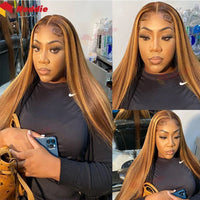 Colored Hd Lace Front Human Hair Wigs