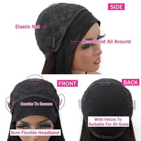 Headband Wig Water Wave Human Hair Wigs
