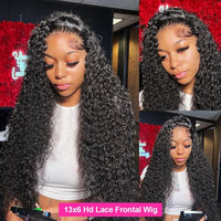 Pre Plucked Deep Wave Curly Wigs