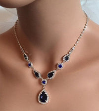 Blue Zirconia Necklace