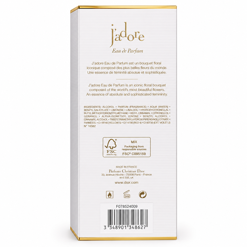 Dior J'adore Eau de Parfum for Women 3.4 oz (100ml)