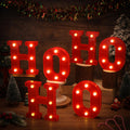 VIHOSE Christmas LED Letter Lights Sign Table Decoration Christmas Light up Letters Battery Powered Letter for Home Bar Christmas Party Bedroom Tabletop Decoration Gift(Ho Ho Ho)