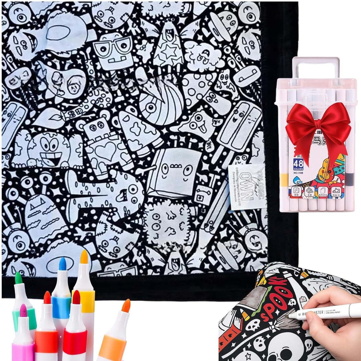 DIY Coloring Blanket With Markers My Modern Mart