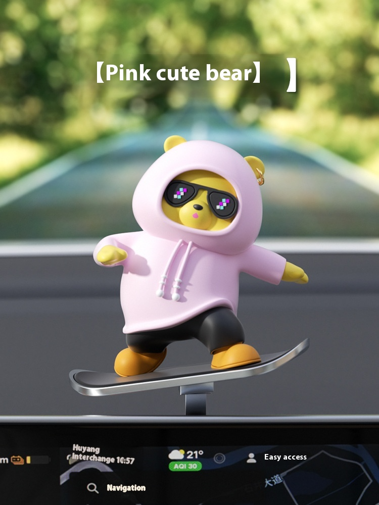 Cartoon Bear Car Skateboard My Modern Mart