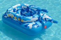 Inflatable tank pool float with water cannon for kids