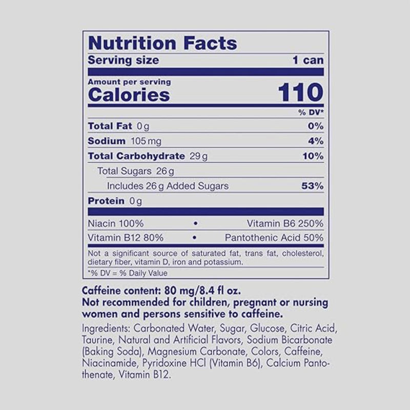 Red Bull Energy Drink with 80mg Caffeine plus Taurine & B Vitamins, 8.4 Fl Oz, 6 Packs of 4 Cans (Pack of 24)