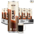 BUM Sugar-Free Energy Drink, Root Beer - Lightly Carbonated & No Artificial Colors, Natural Caffeine & Citicoline for Energy & Focus, Brain Boost & Workout Sports Beverage - 12 oz, Pack of 12