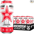 Rockstar Pure Zero Energy Drink, Fruit Punch, 0 Sugar, with Caffeine and Taurine, 16oz Cans (12 Pack) (Packaging May Vary)