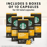 Starbucks by Nespresso Original Line Blonde Roast Espresso 50-count Espresso Pods