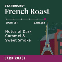 Starbucks K-Cup Coffee Pods, Dark Roast Coffee, French Roast for Keurig Brewers, 100% Arabica, 4 boxes (96 pods total)
