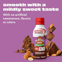 Premier Protein Almondmilk Non-Dairy Protein Shake, 20g Protein, 5g Sugar, 11.5 Fl oz, Chocolate, 12 Count