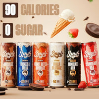 High Protein Milk - 6 Flavor Variety Pack with 60mg Caffeine & 20g Protein - 90 Calories, Ready to Drink, Sugar Free, Lactose Free Milk, Perfect for Workout Recovery & Afternoon Pick Me Up - 12 Count
