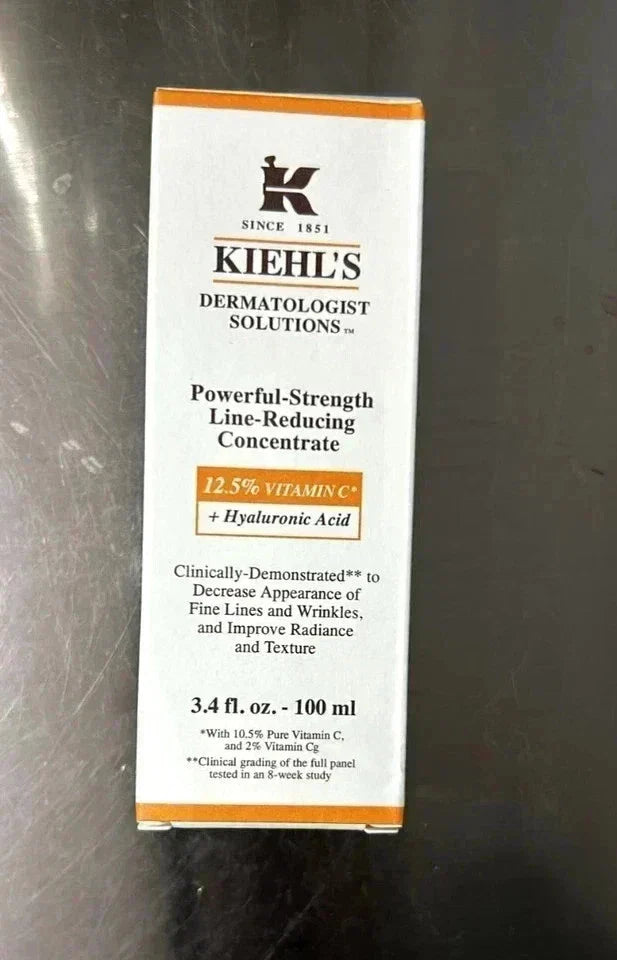 Kiehl's Powerful-Strength Line-Reducing Concentrate – 12.5% Vitamin C + Hyaluronic Acid | 3.4 oz